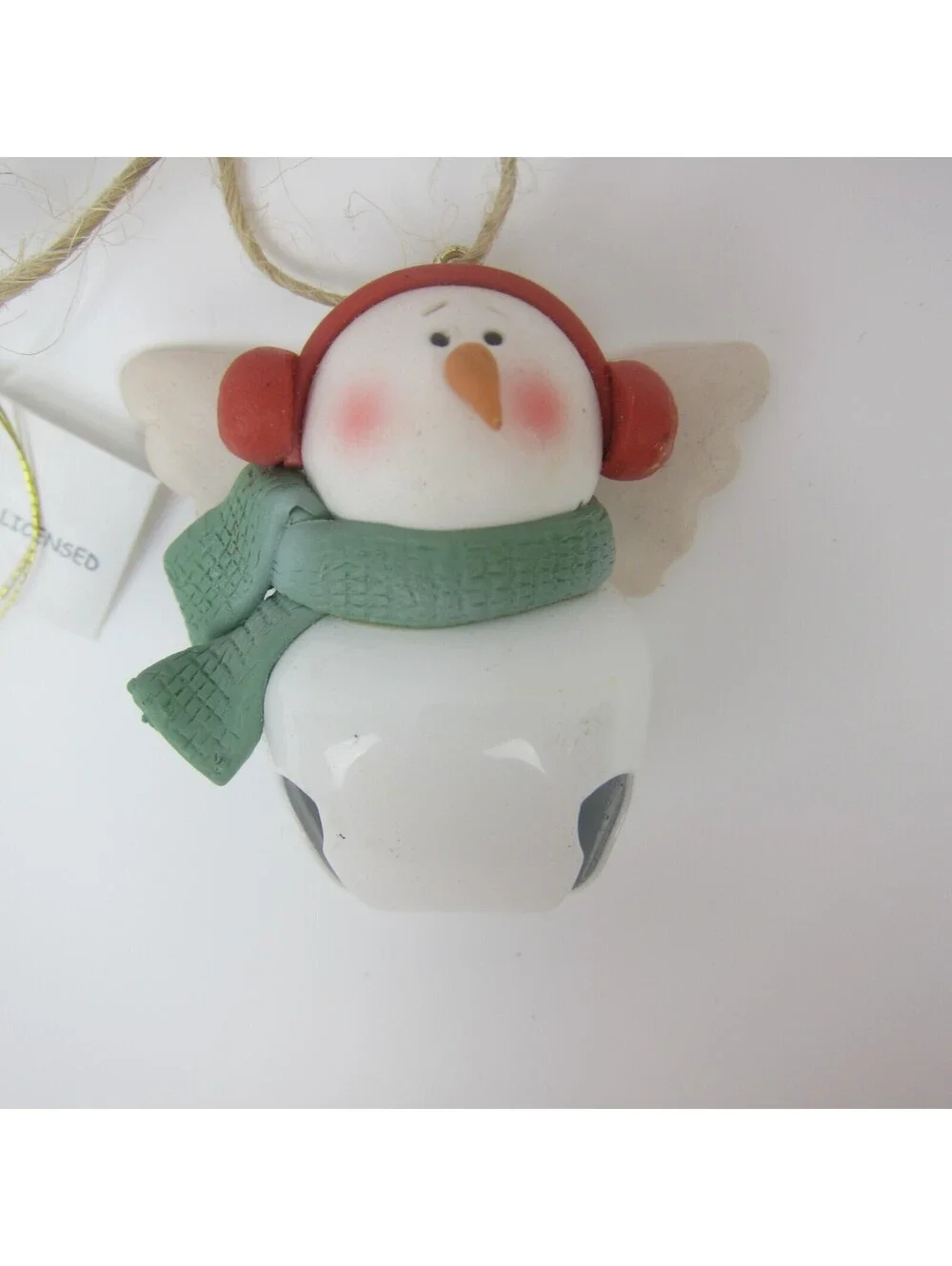 Vintage Snowman Bell Christmas Ornaments Lot of 6 Deb Strain Artist Signed 2005